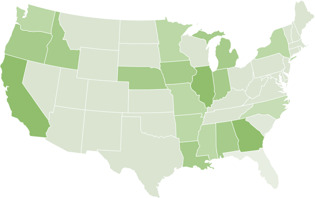 we work in your area map